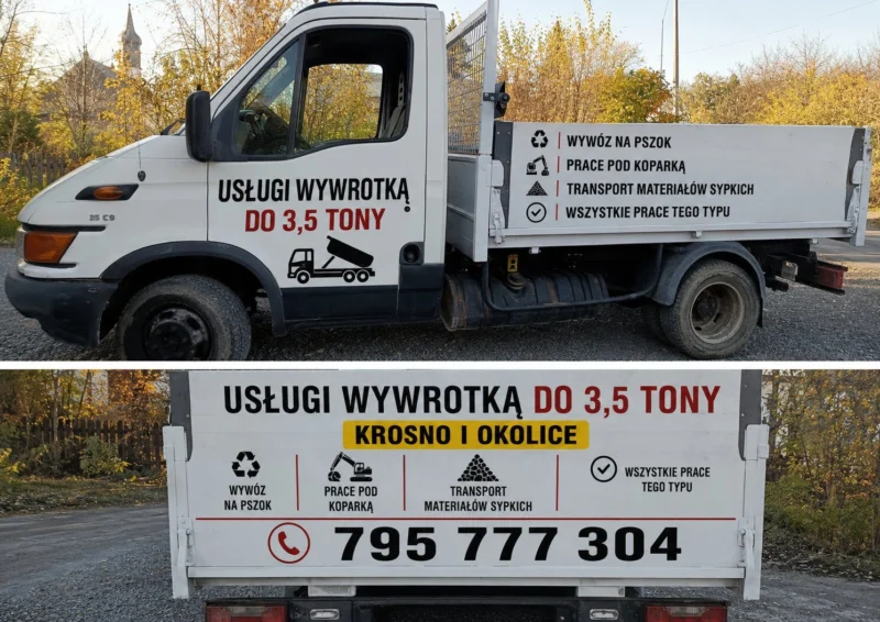 Transport wywrotka 3.5t