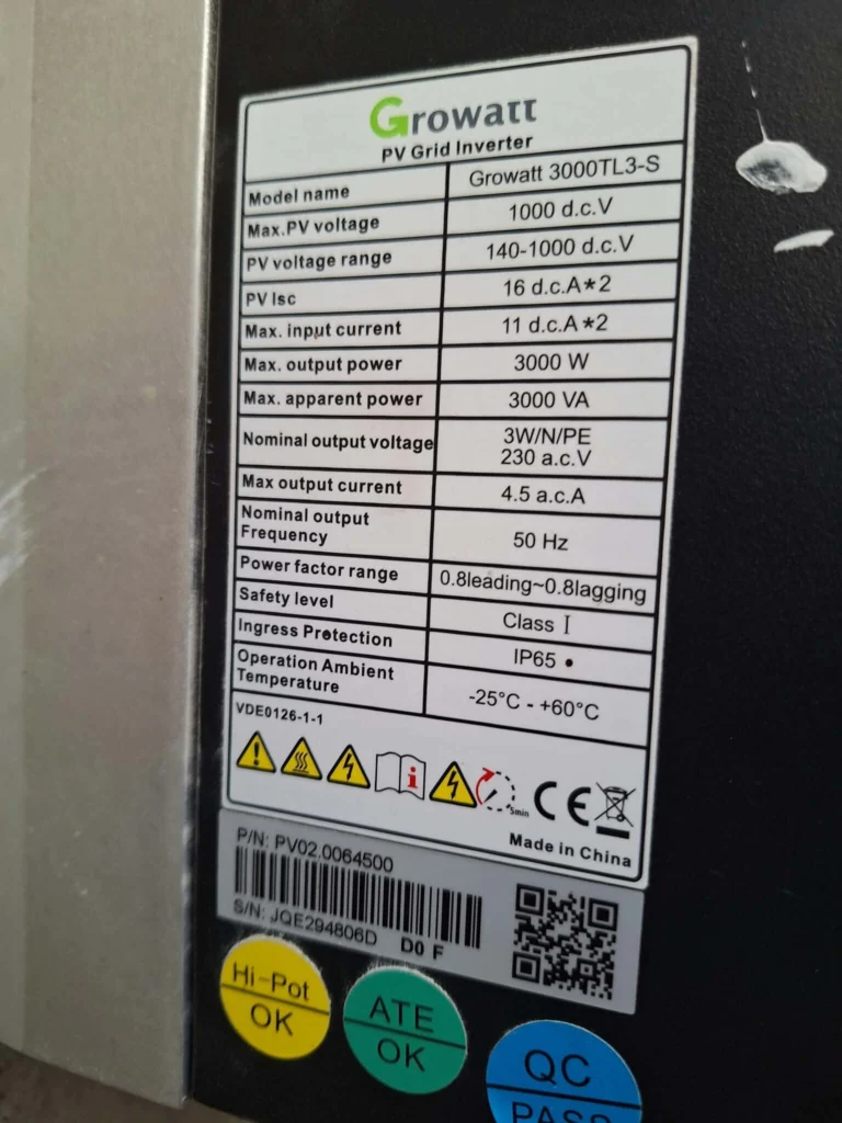 Sprzedam falownik Growatt 3000TL3-S