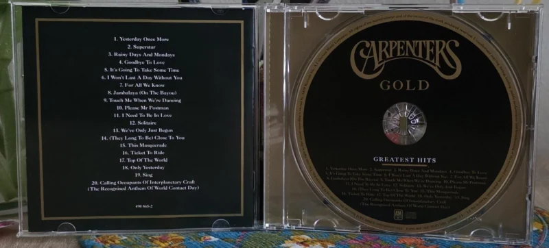 CD CARPENTERS-GOLD-Greatest Hits. Pop Music 70s USA. Rarytas.