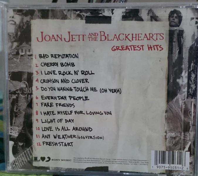 CD Joan Jett & The Blackhearts - Greatest Hits. Hard Rock 80s. .