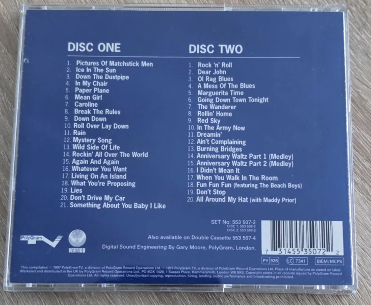 2CD Status Quo-The Very Best Of Status Quo. Rock ENG.