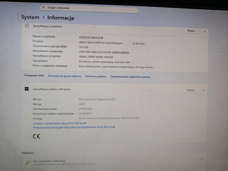 Komputer Stacjonarny PC 6-rdzeniowy SSD + Monitor