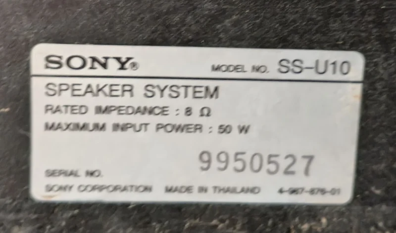 Kolumny centralny i satelitki SONY SS-CN10 + 2X SS-U10