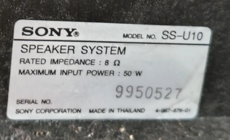 Kolumny centralny i satelitki SONY SS-CN10 + 2X SS-U10
