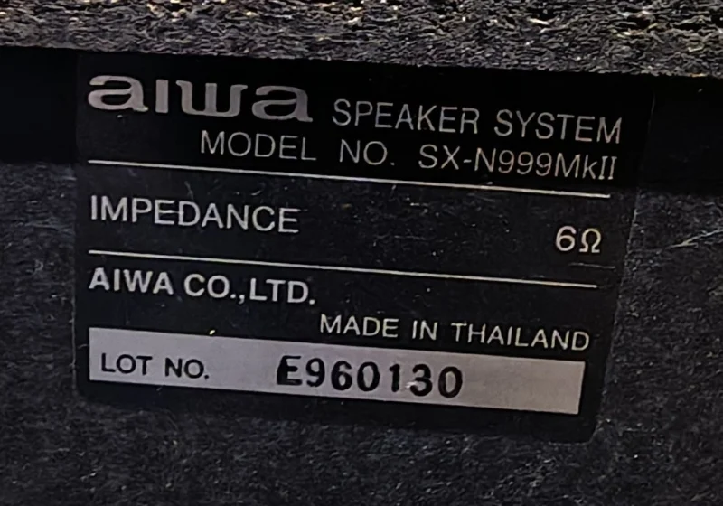 Mocne kolumny Aiwa SX-N999 Mk ll