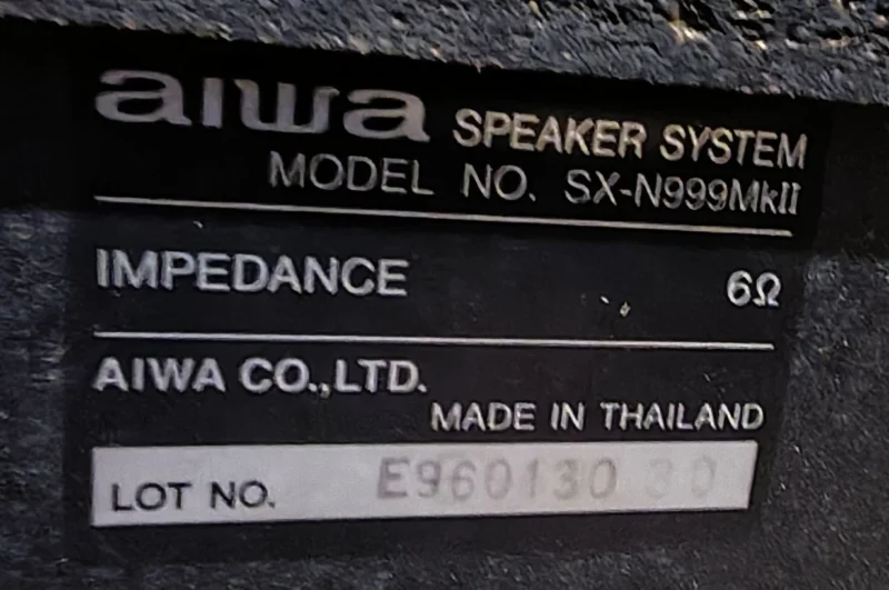 Mocne kolumny Aiwa SX-N999 Mk ll