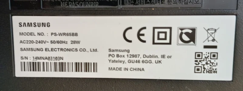 Samsung PS-WR65BB subwoofer bezprzewodowy do HW-T6