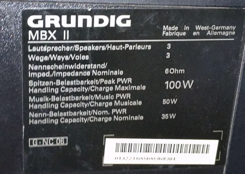 Kolumny Grundig MBX II sprawne