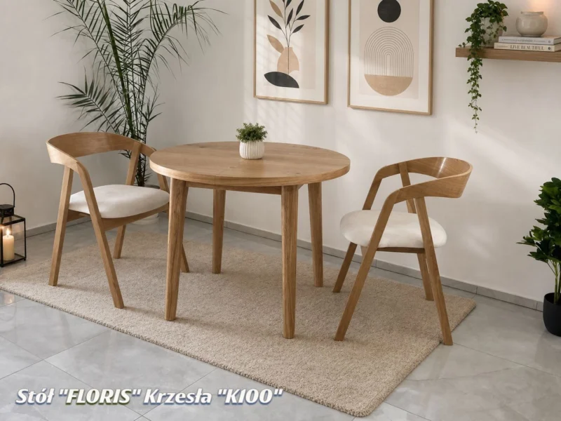 Stół Dębowy Rozkładany / Krzesła Dębowe / Stół Okrągły / Producent