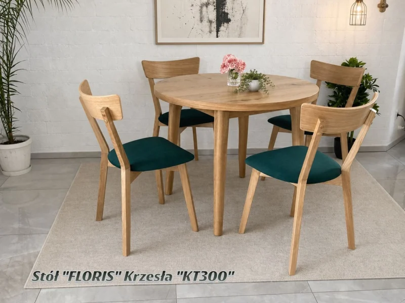 Stół Dębowy Rozkładany / Krzesła Dębowe / Stół Okrągły / Producent