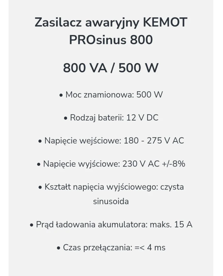 KOMOT PRO SINUS 800